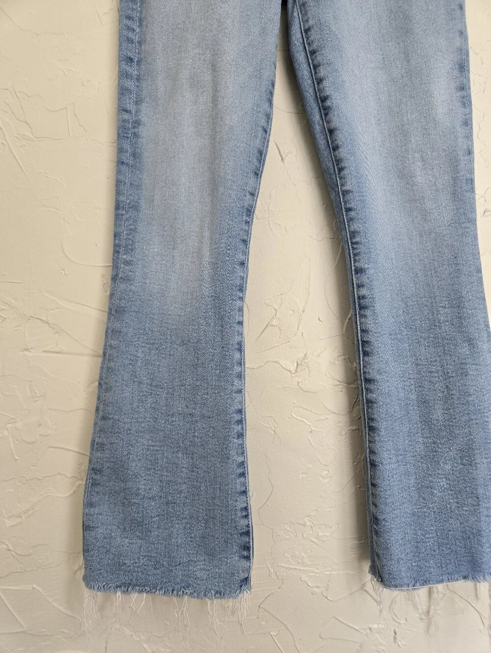 MOTHER Hustler Ankle Fray Light Wash Jeans, 24